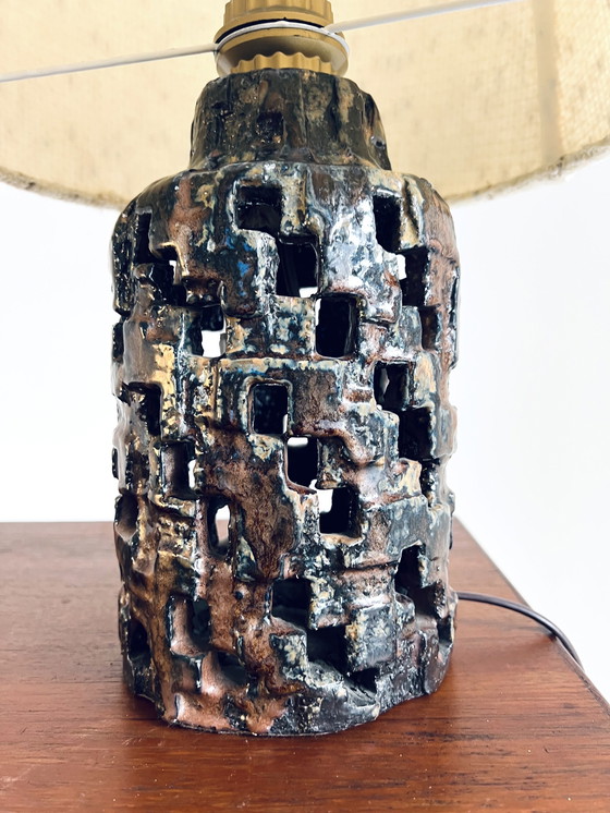 Image 1 of Ceramic Brutalist Table Lamp