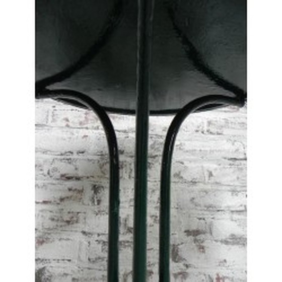 Image 1 of Steel Bistro Table Cast Iron Base - 1930s