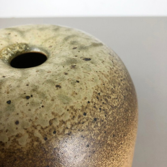 Image 1 of Vintage brown and beige ceramic vase for Horst Kerstan, Germany 1980