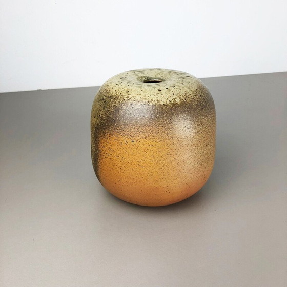 Image 1 of Vintage brown and beige ceramic vase for Horst Kerstan, Germany 1980