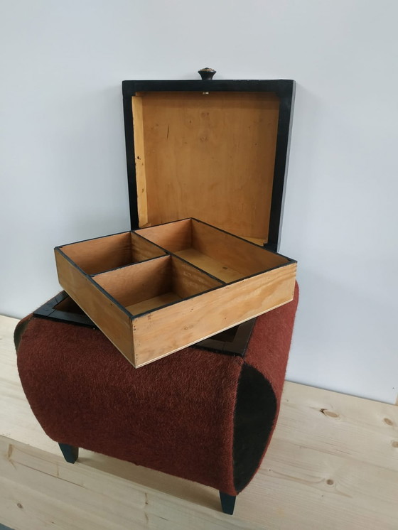 Image 1 of Tavolino laterale portaoggetti da cucito in stile Art Déco vintage 