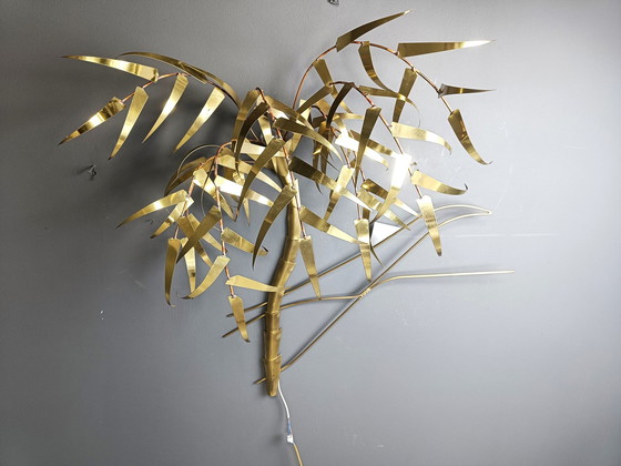 Image 1 of Palm Tree Wall Light By Daniel D'Haeseleer, 1970S