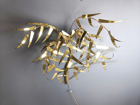 Image 1 of Palm Tree Wall Light By Daniel D'Haeseleer, 1970S