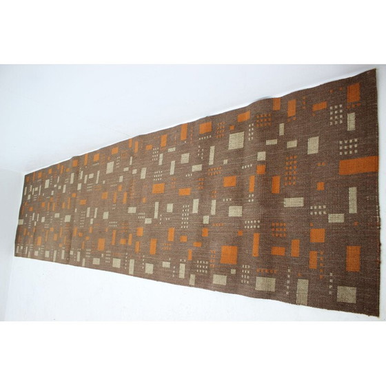 Image 1 of Vintage geometric rug, Czechoslovakia 1960