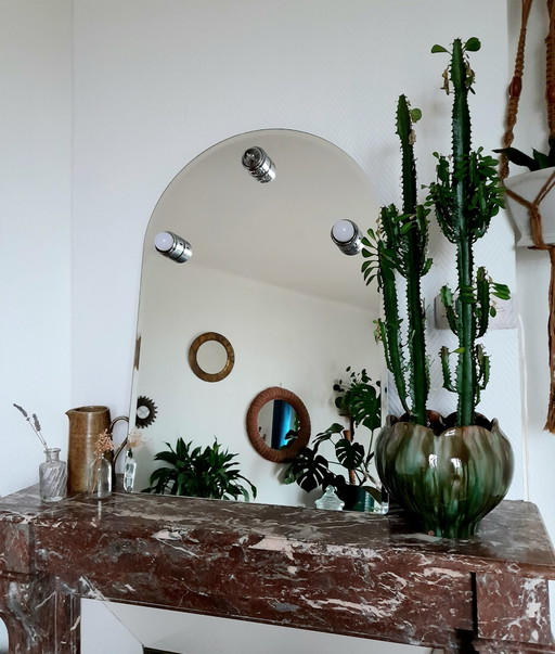 Vintage Bulb Mirror Isa Italy 1980