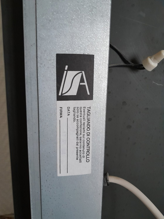Image 1 of Specchio con lampadina vintage Isa Italia 1980 