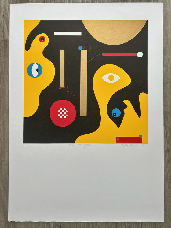 Image 1 of Screenprint Trudy Bersma - The Meltingpot