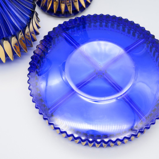 Image 1 of Walther Glas Trio: Bowl & 2× matching vases