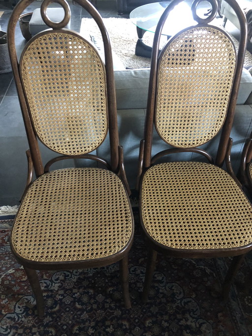 4x Thonet Long John chairs