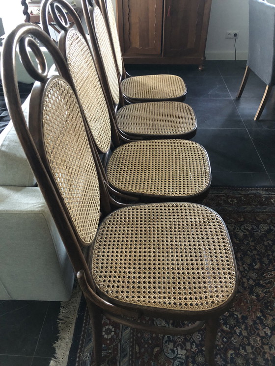 Image 1 of 4x Thonet Long John chairs