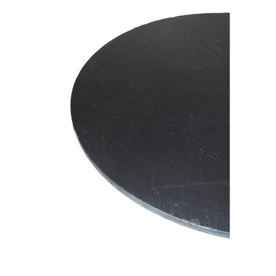 Image 1 of Vintage round coffee table with black slate top by Sigurd Ressell Falcon