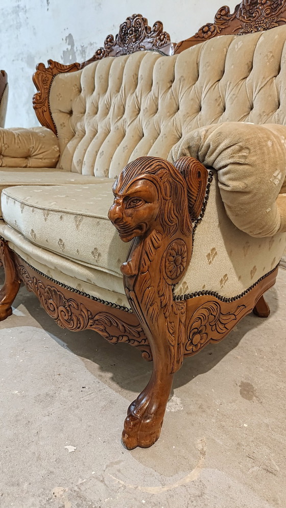 Image 1 of Baroque Bench Set With Lion's Head