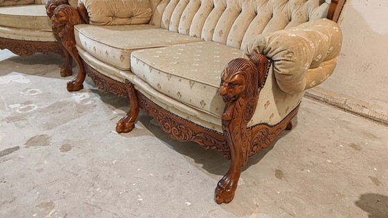 Image 1 of Baroque Bench Set With Lion's Head