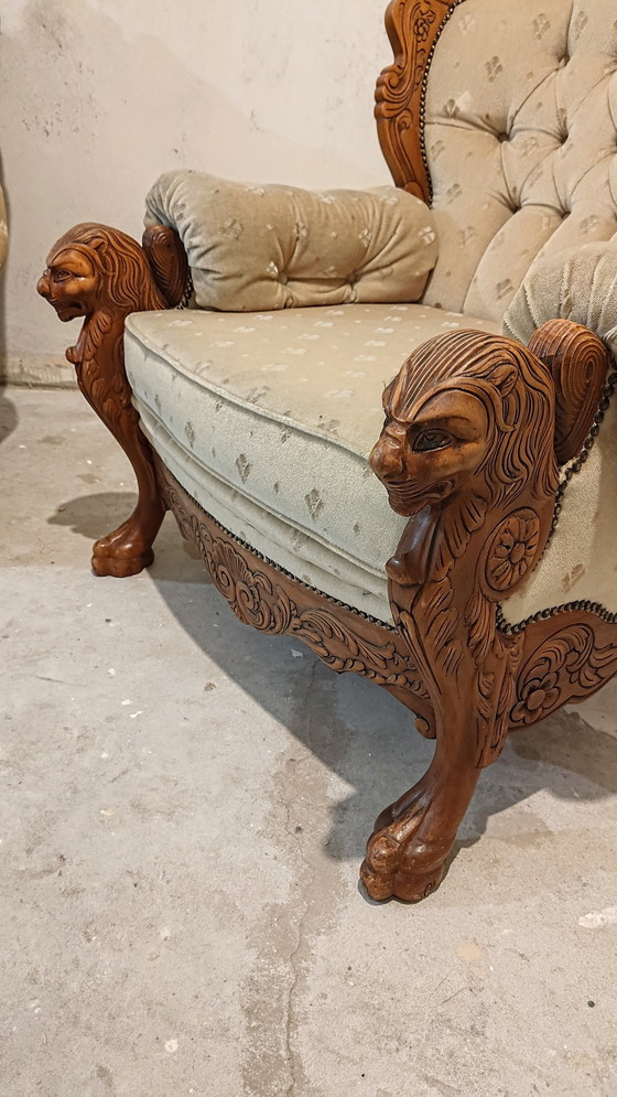 Image 1 of Baroque Bench Set With Lion's Head