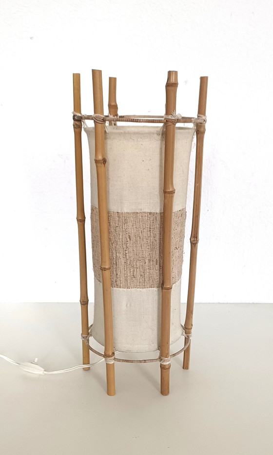 Image 1 of Sixties Table Lamp With Bamboo