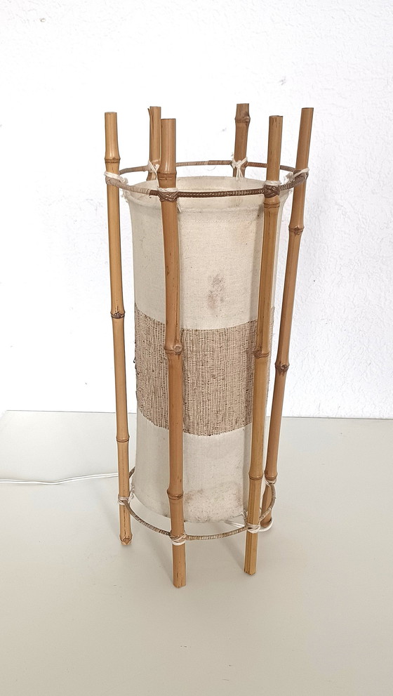 Image 1 of Sixties Table Lamp With Bamboo