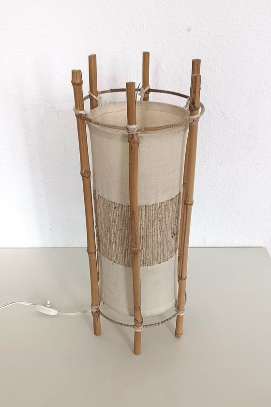 Image 1 of Sixties Table Lamp With Bamboo