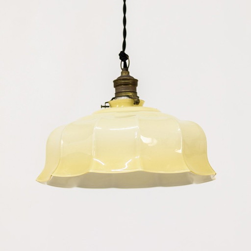 Art Deco Opaline Pendant Lamps