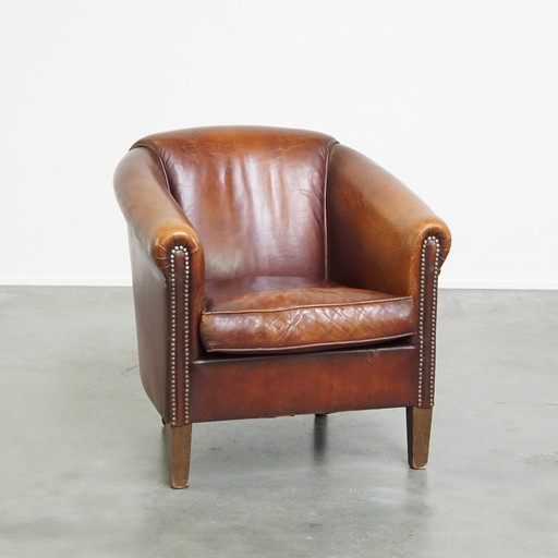 Sheep leather club chair