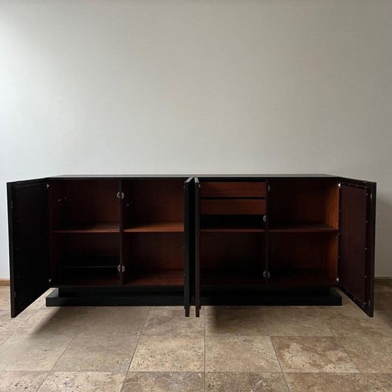 Image 1 of Vintage black lowboard, Belgium 1970