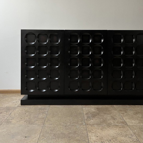 Image 1 of Vintage black lowboard, Belgium 1970