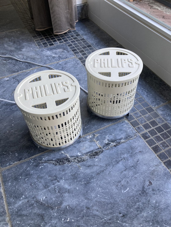 Image 1 of 2X Philips Vintage Table Lamps, unique model