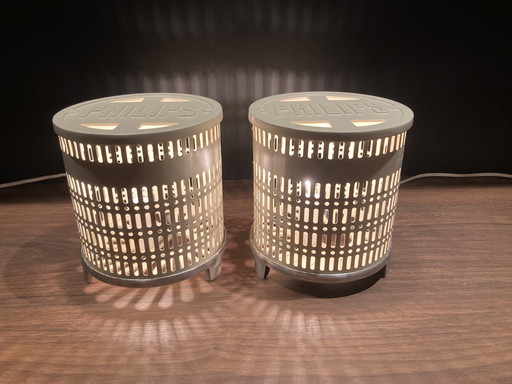 2X Philips Vintage Table Lamps, unique model