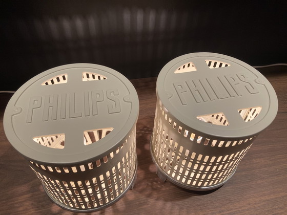 Image 1 of 2X Philips Vintage Table Lamps, unique model