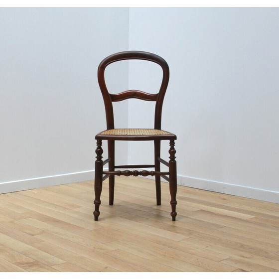 Image 1 of Vintage cherrywood chair with cane seat