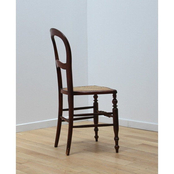 Image 1 of Vintage cherrywood chair with cane seat