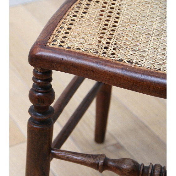 Image 1 of Vintage cherrywood chair with cane seat