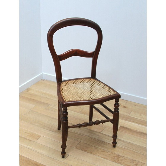 Image 1 of Vintage cherrywood chair with cane seat