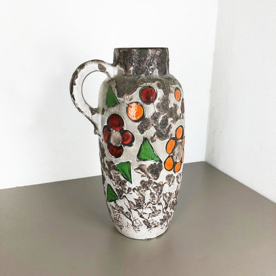 Image 1 of Vaso vintage in ceramica Fat Lava multicolore 420-54 di Scheurich