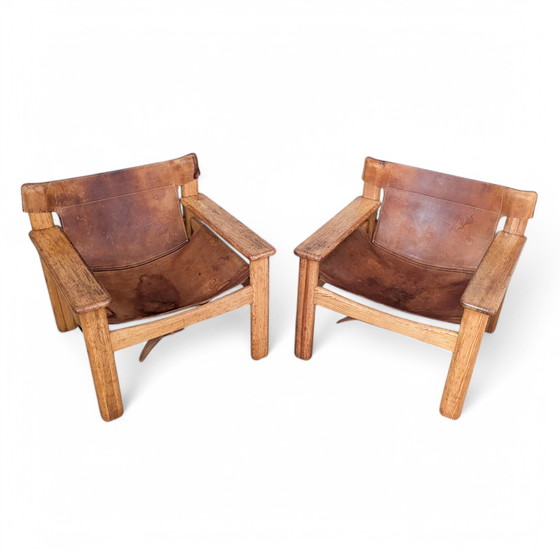 Image 1 of Pair Of "Natura" Leather Armchairs By Karin Mobring For Ikea, 1970S