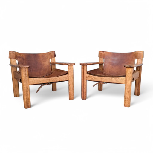 Pair Of "Natura" Leather Armchairs By Karin Mobring For Ikea, 1970S