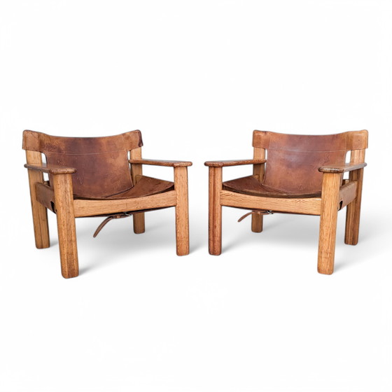 Image 1 of Pair Of "Natura" Leather Armchairs By Karin Mobring For Ikea, 1970S