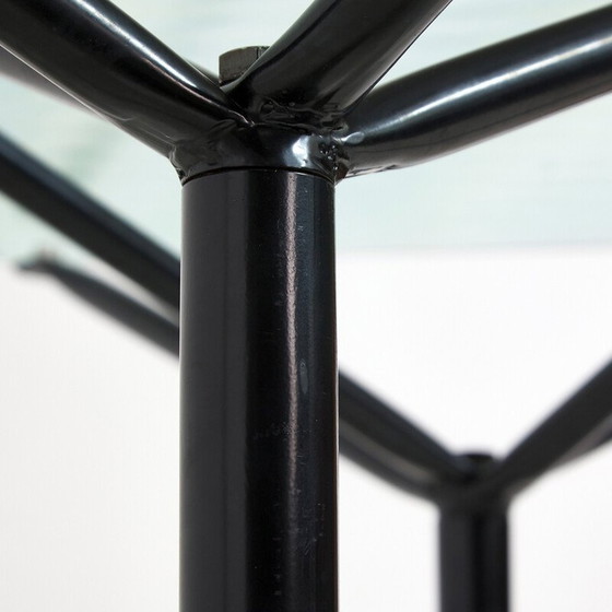 Image 1 of Vintage Italian dining table in metal and glass by Laura De Lorenzi and Stefano Stefani for Pallucco, 1980s