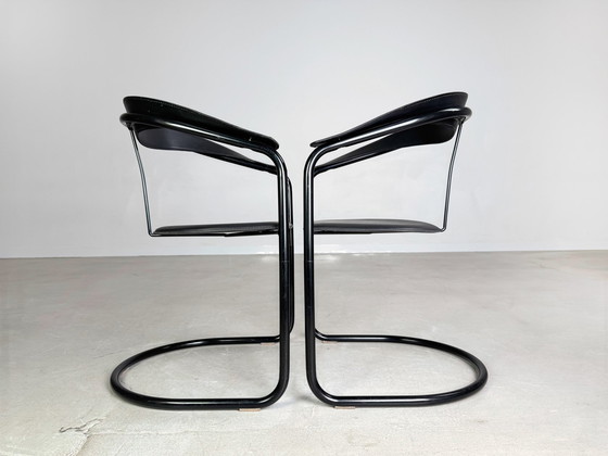 Image 1 of Set of 2 Canasta Arrben Italy chairs Design Vintage cantilever chairs