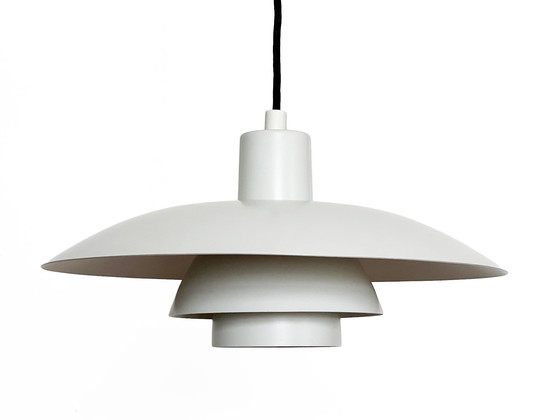 Image 1 of White Pendant Light Ph 4/3 By Poul Henningsen For Louis Poulsen. Denmark 1980S