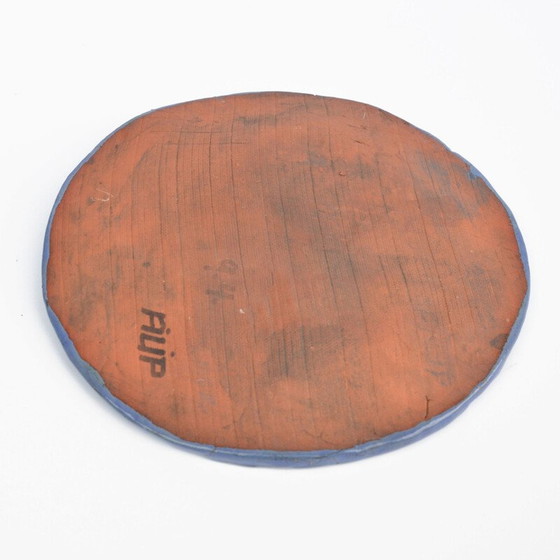 Image 1 of Vintage handmade ceramic plate, Czechoslovakia 1990