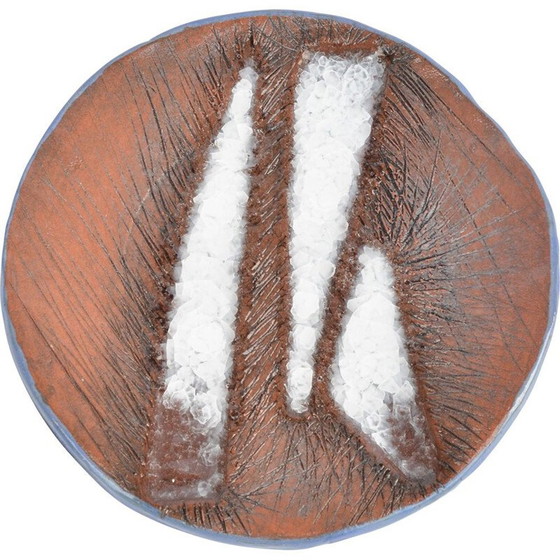 Image 1 of Vintage handmade ceramic plate, Czechoslovakia 1990