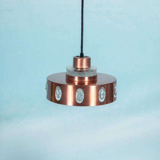 Image 1 of Space age pendant lamp Danish design, glass Scandinavian design