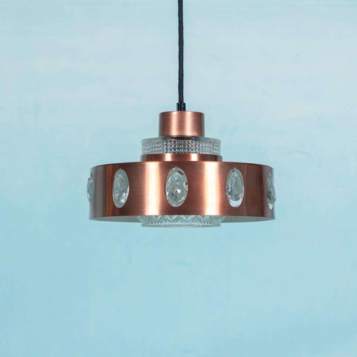 Space age pendant lamp Danish design, glass Scandinavian design