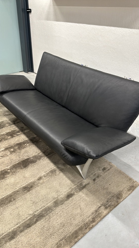 Image 1 of Banc Rolf Benz en cuir noir