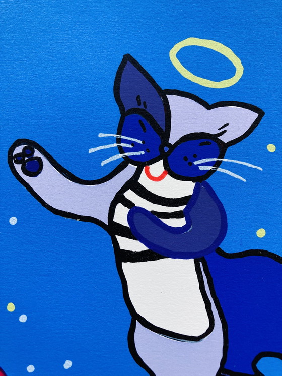 Image 1 of Shunyam - Serigrafia Gatto danzante