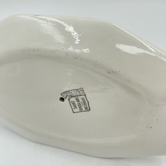 Image 1 of Art Deco gravy boat Faïencerie De Saint-Ghislain