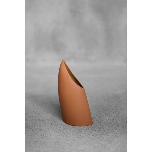 Vintage brick red sandstone vase for Asa Selection, Germany 1980