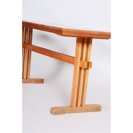 Image 1 of Vintage beech and rosewood coffee table by Dřevopodnik Holešov, Czechoslovakia 1960