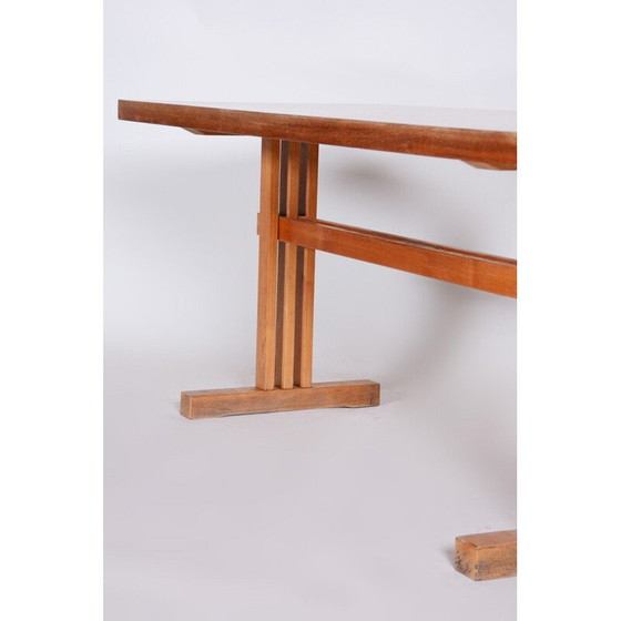 Image 1 of Vintage beech and rosewood coffee table by Dřevopodnik Holešov, Czechoslovakia 1960
