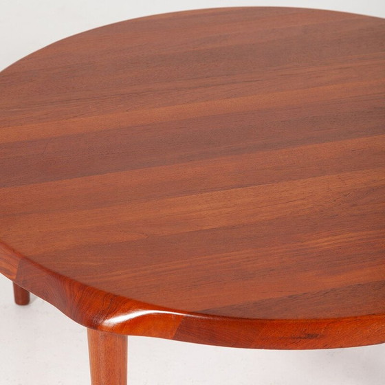 Image 1 of Round vintage coffee table in solid teak by John Boné for Mikael Laursen, Denmark 1960